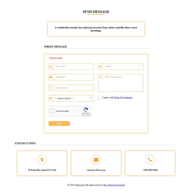 Contact Form Style 2
