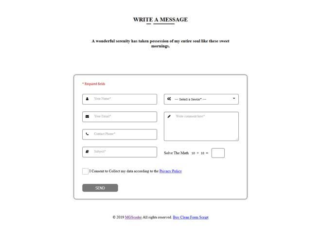 Contact Form Style 3