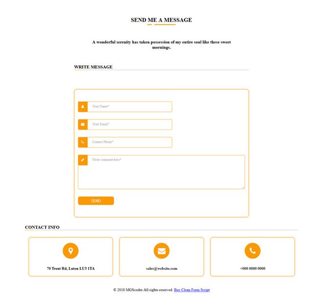 Contact Form Style 9