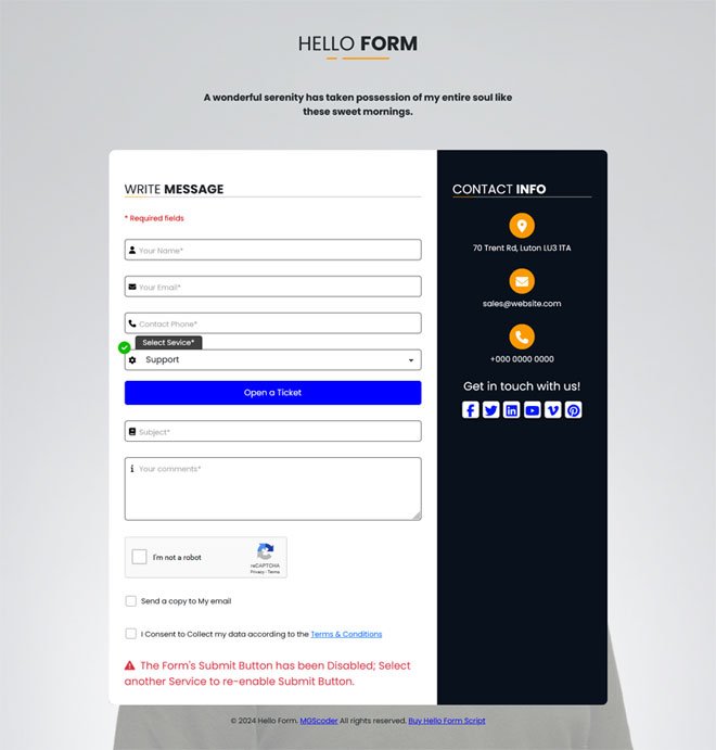 Extra Design Form