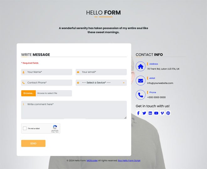 Form with Icon Animation