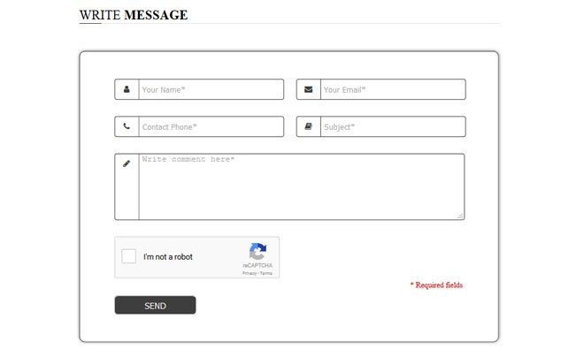 Contact Form with Recaptcha