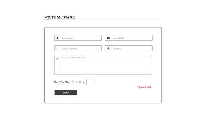 Contact Form Style 8