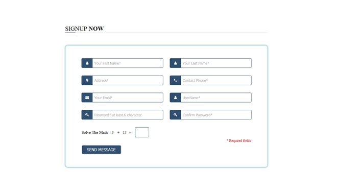 SignUp Form Style 2