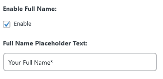Enable Full Name