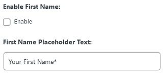 Enable First Name